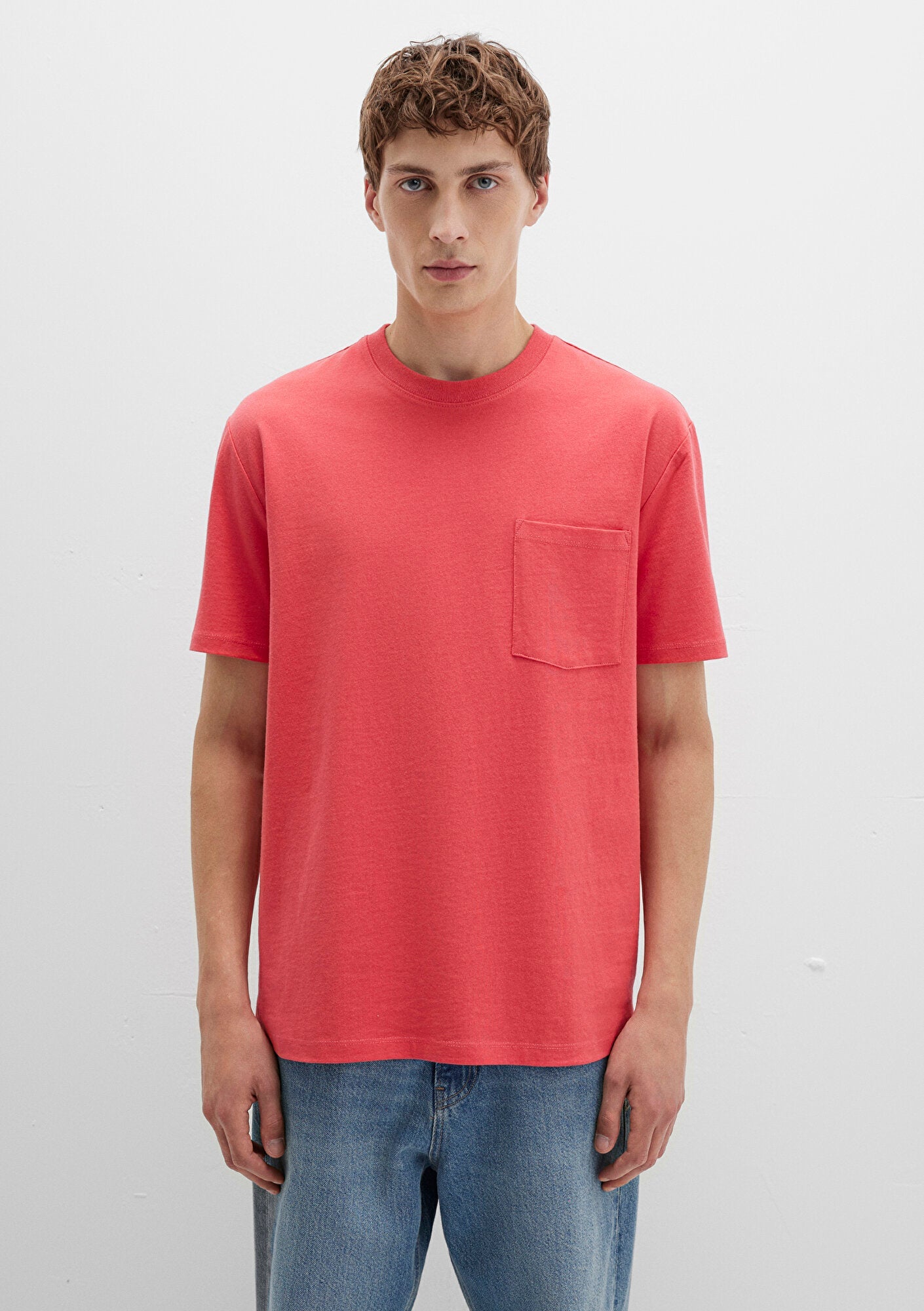Crew Neck Pink Basic T-Shirt