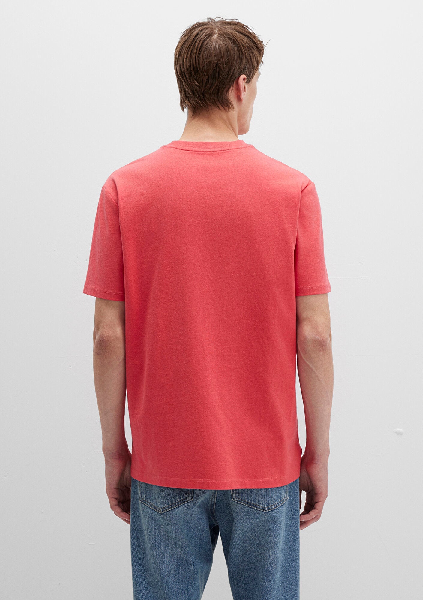 Crew Neck Pink Basic T-Shirt