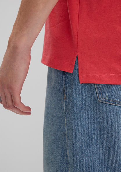 Crew Neck Pink Basic T-Shirt