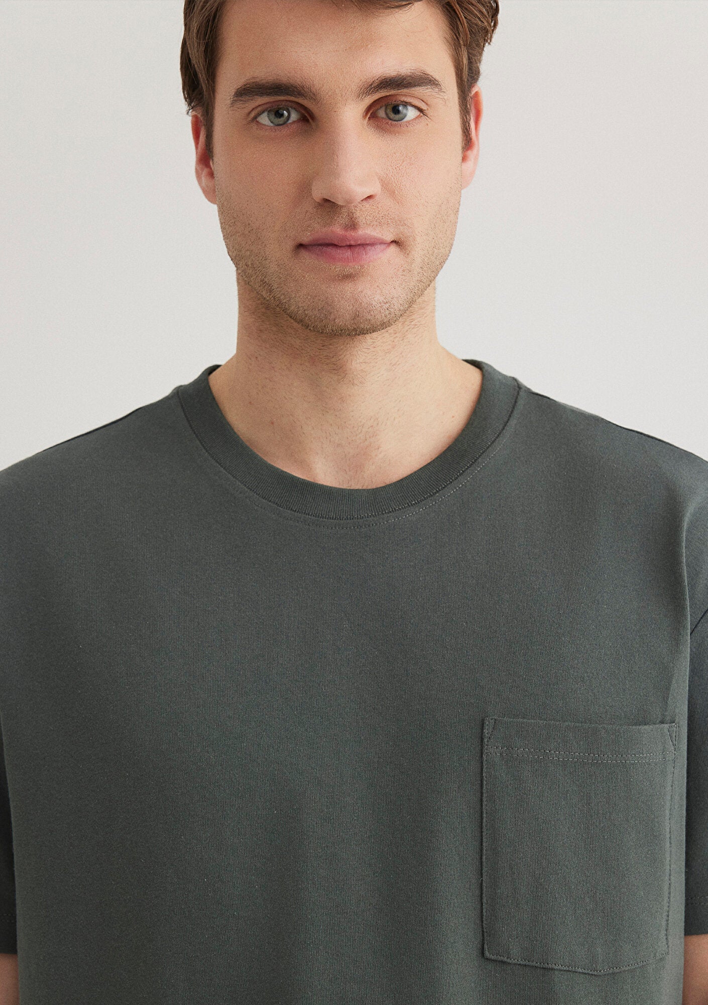 Green T-shirt with Pocket Detail