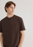 Brown T-shirt with Pocket Detail