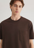 Brown T-shirt with Pocket Detail
