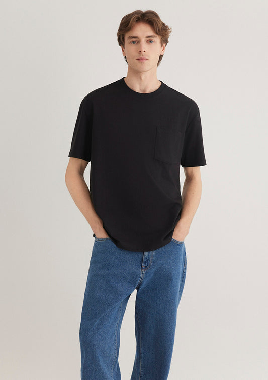 Crew Neck Black Basic T-Shirt