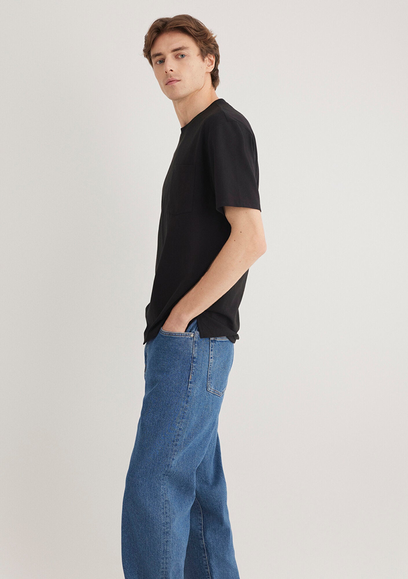 Crew Neck Black Basic T-Shirt