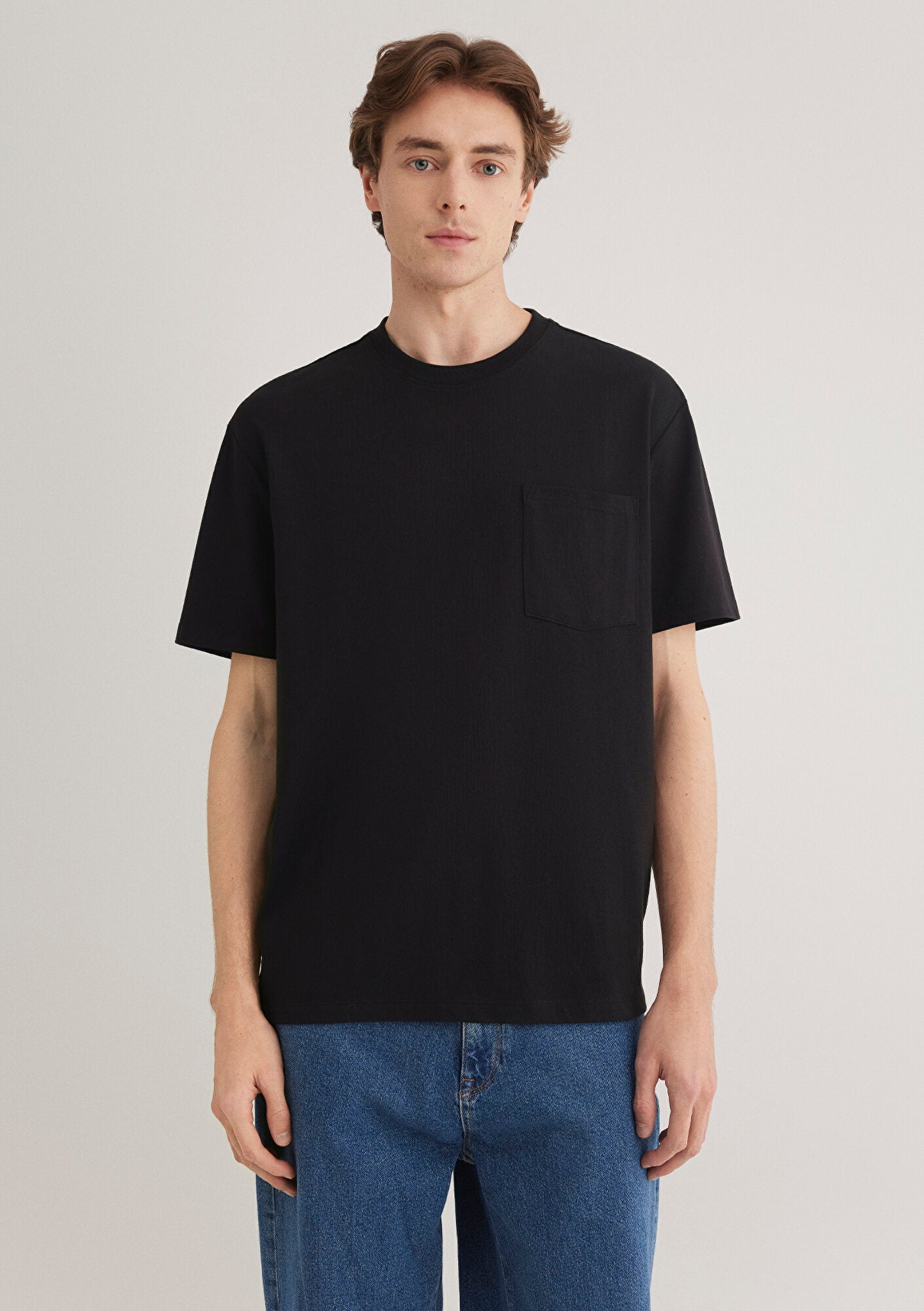 Crew Neck Black Basic T-Shirt