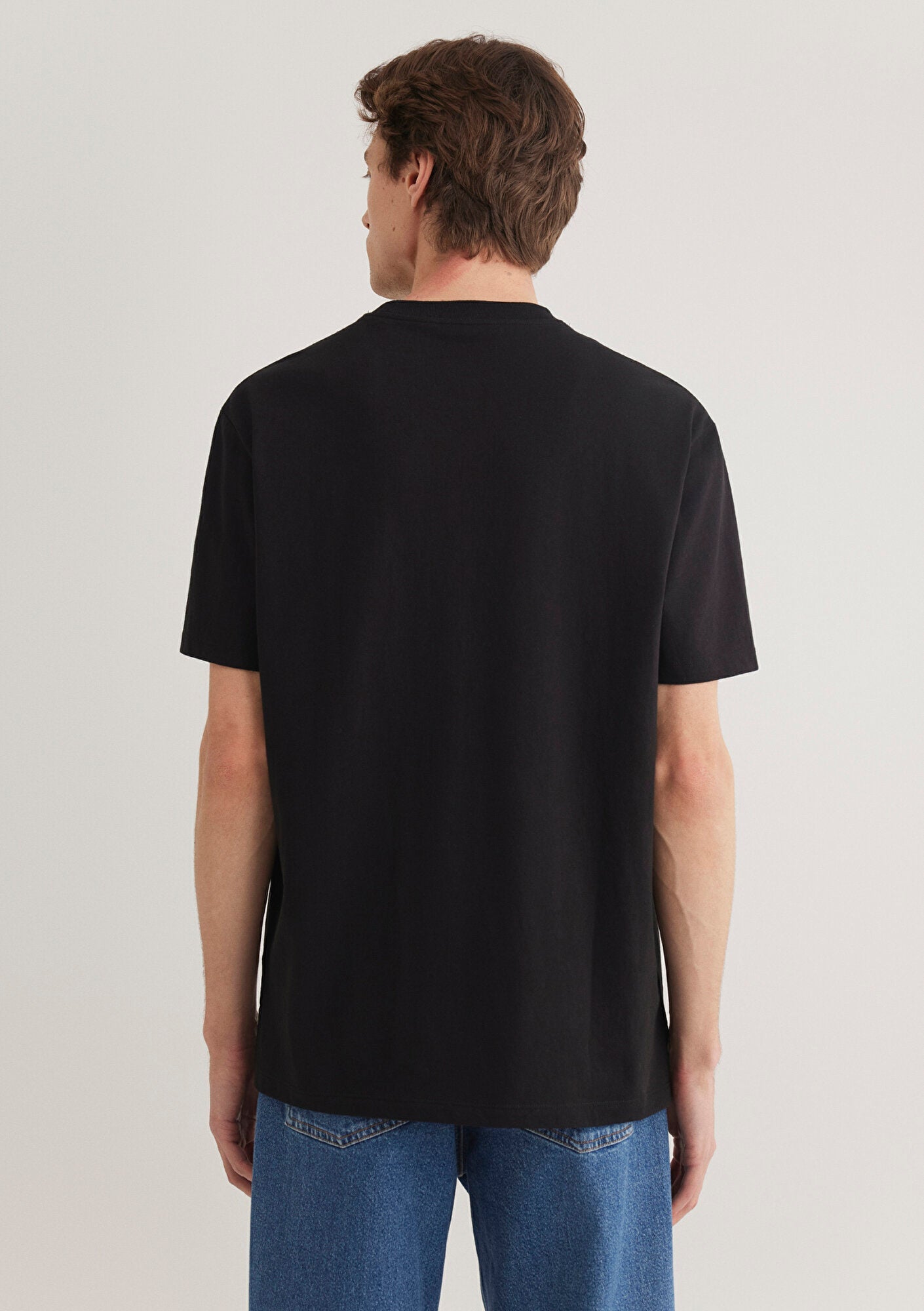 Crew Neck Black Basic T-Shirt