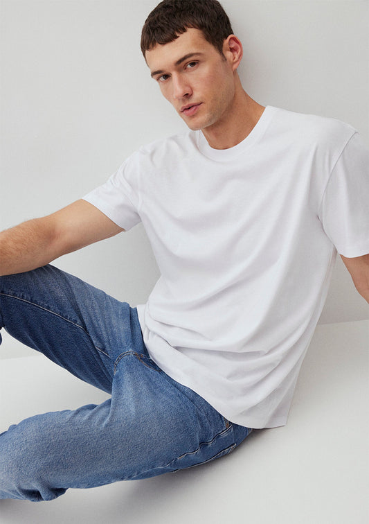 Crew Neck White Basic T-Shirt