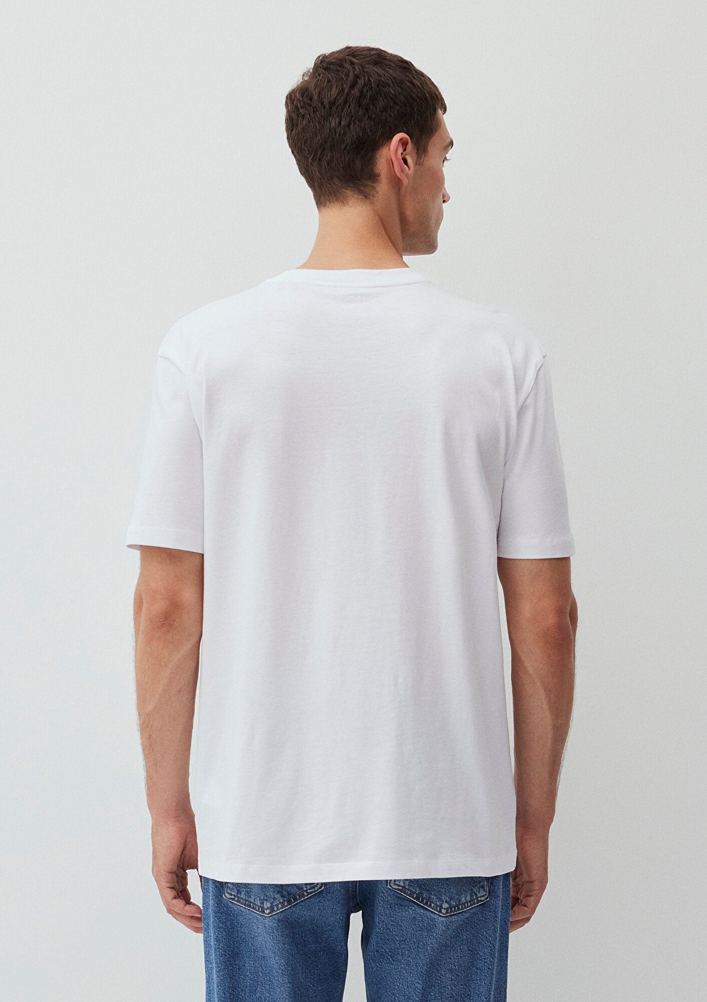 Crew Neck White Basic T-Shirt