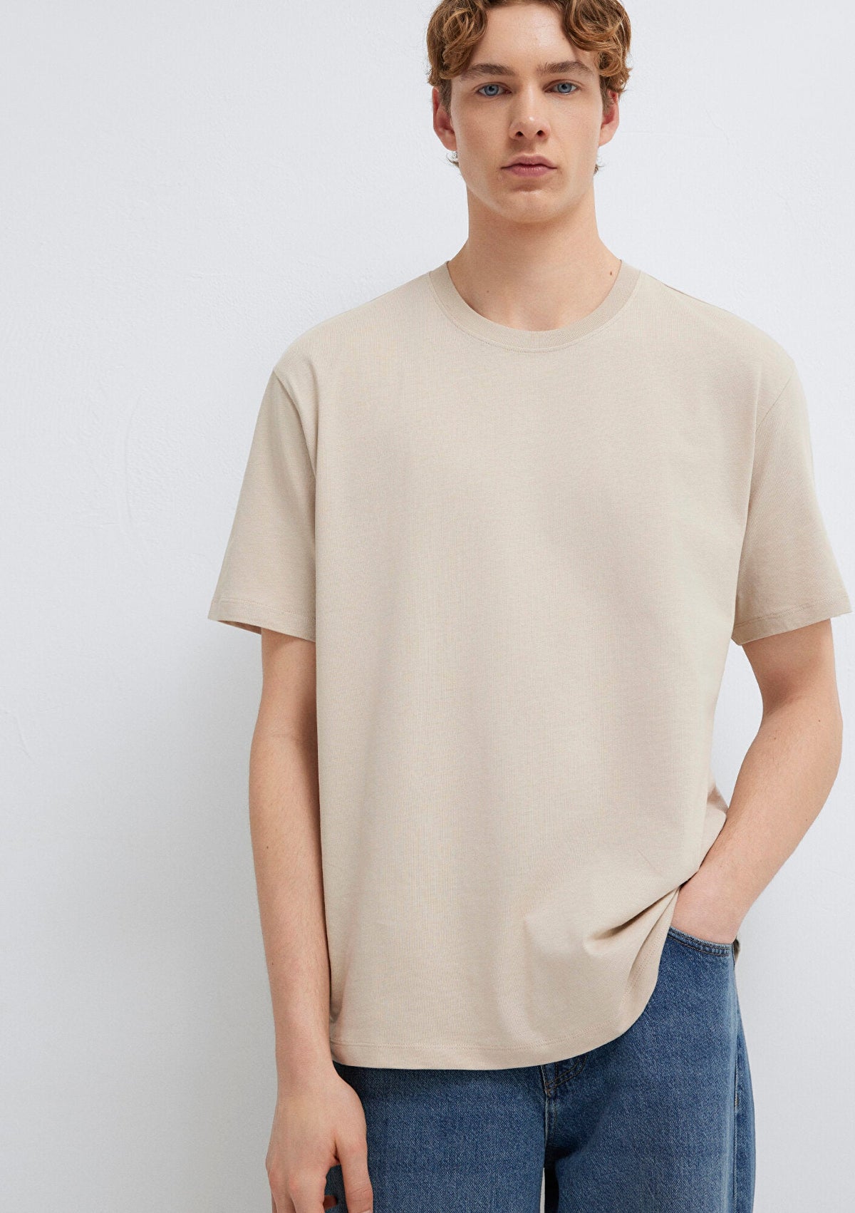 Beige Basic T-Shirt