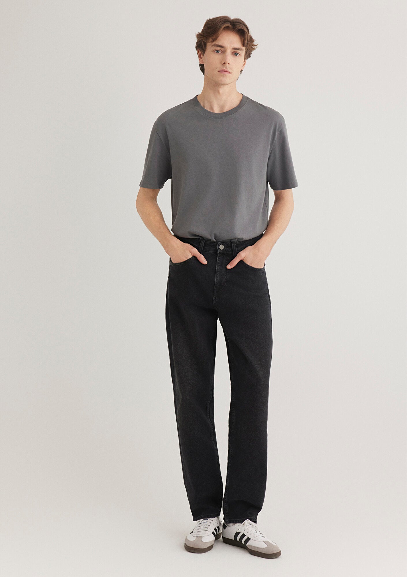 Crew Neck Grey Basic T-Shirt