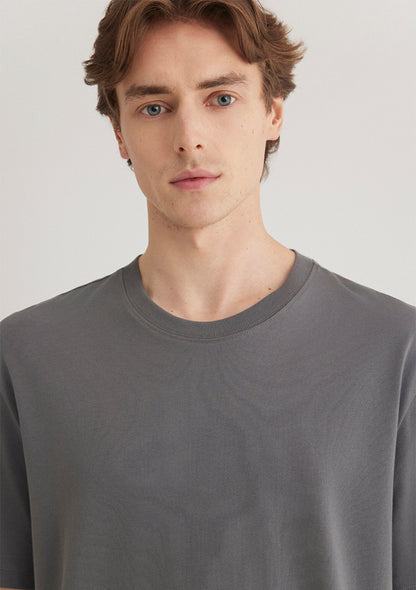 Crew Neck Grey Basic T-Shirt