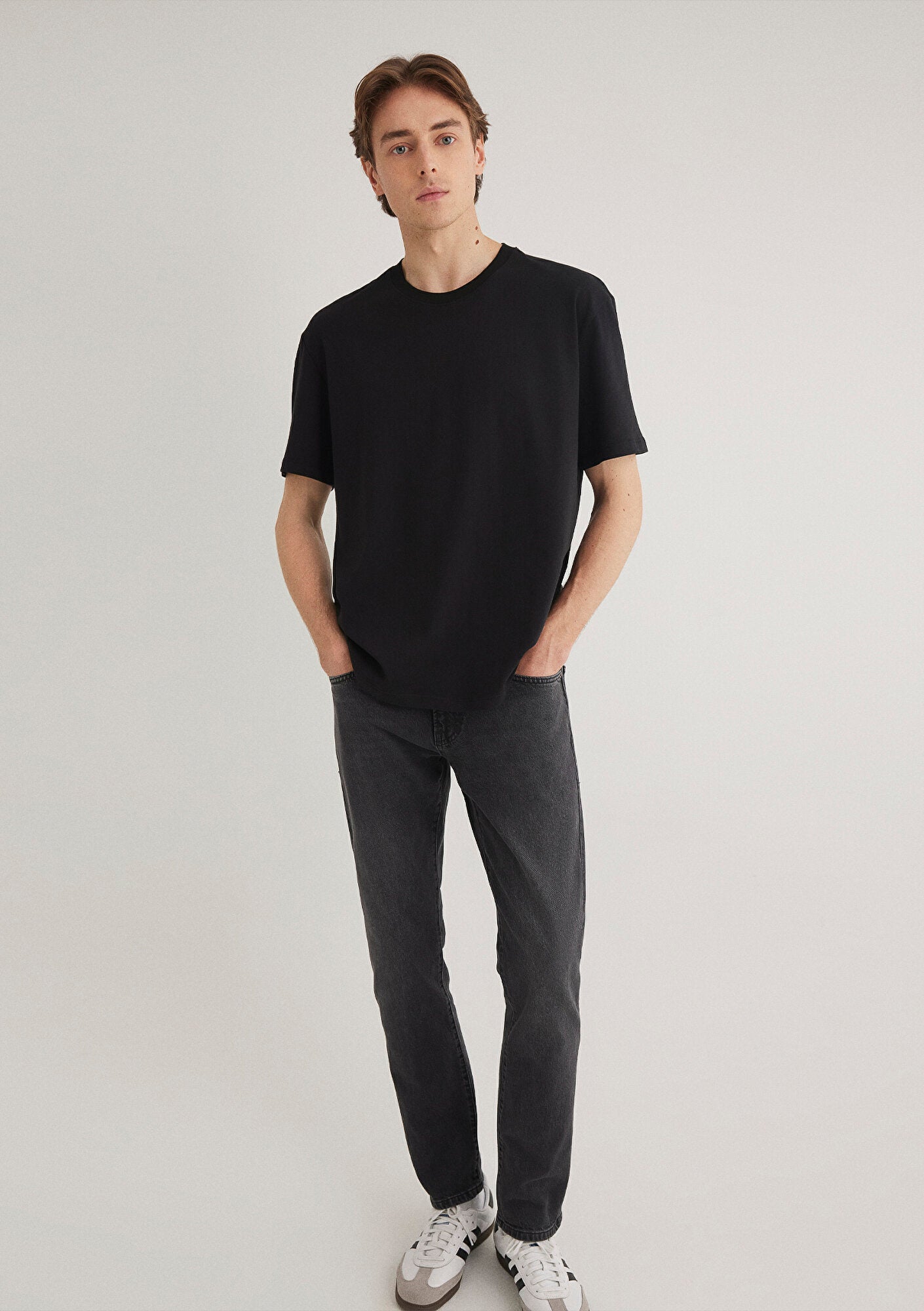 Crew Neck Black Basic T-Shirt