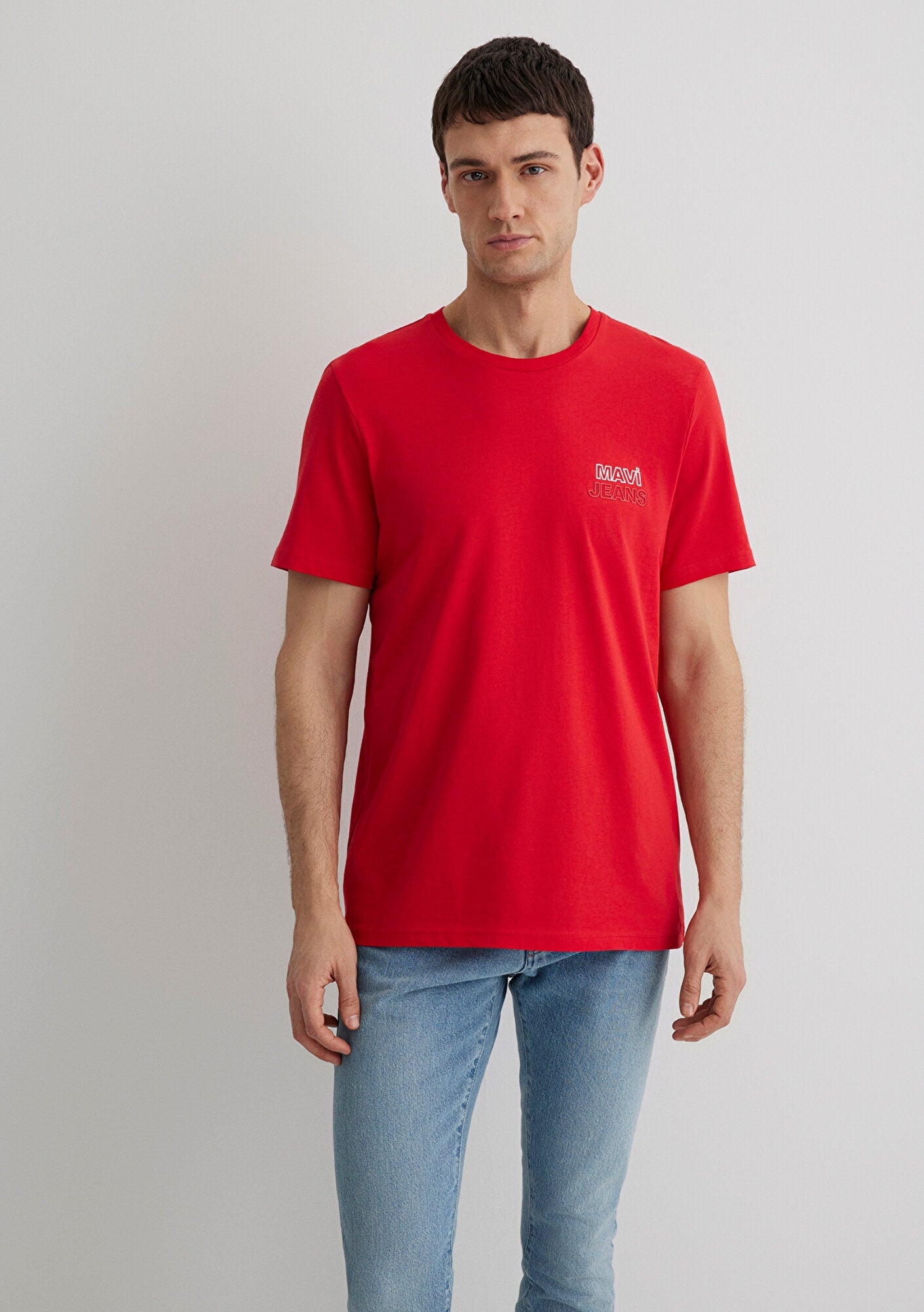 Mavi Jeans Printed Red T-Shirt