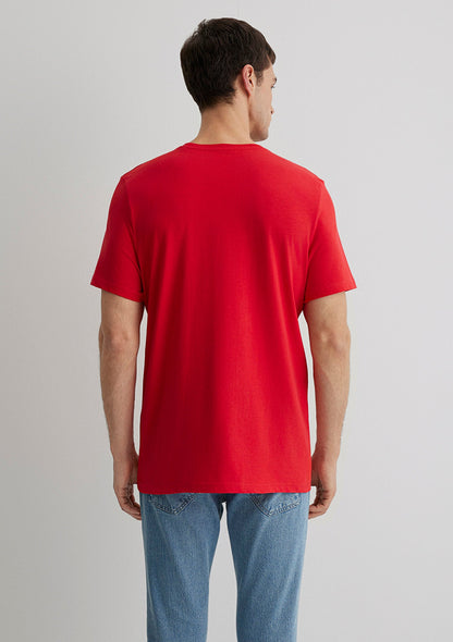 Mavi Jeans Printed Red T-Shirt