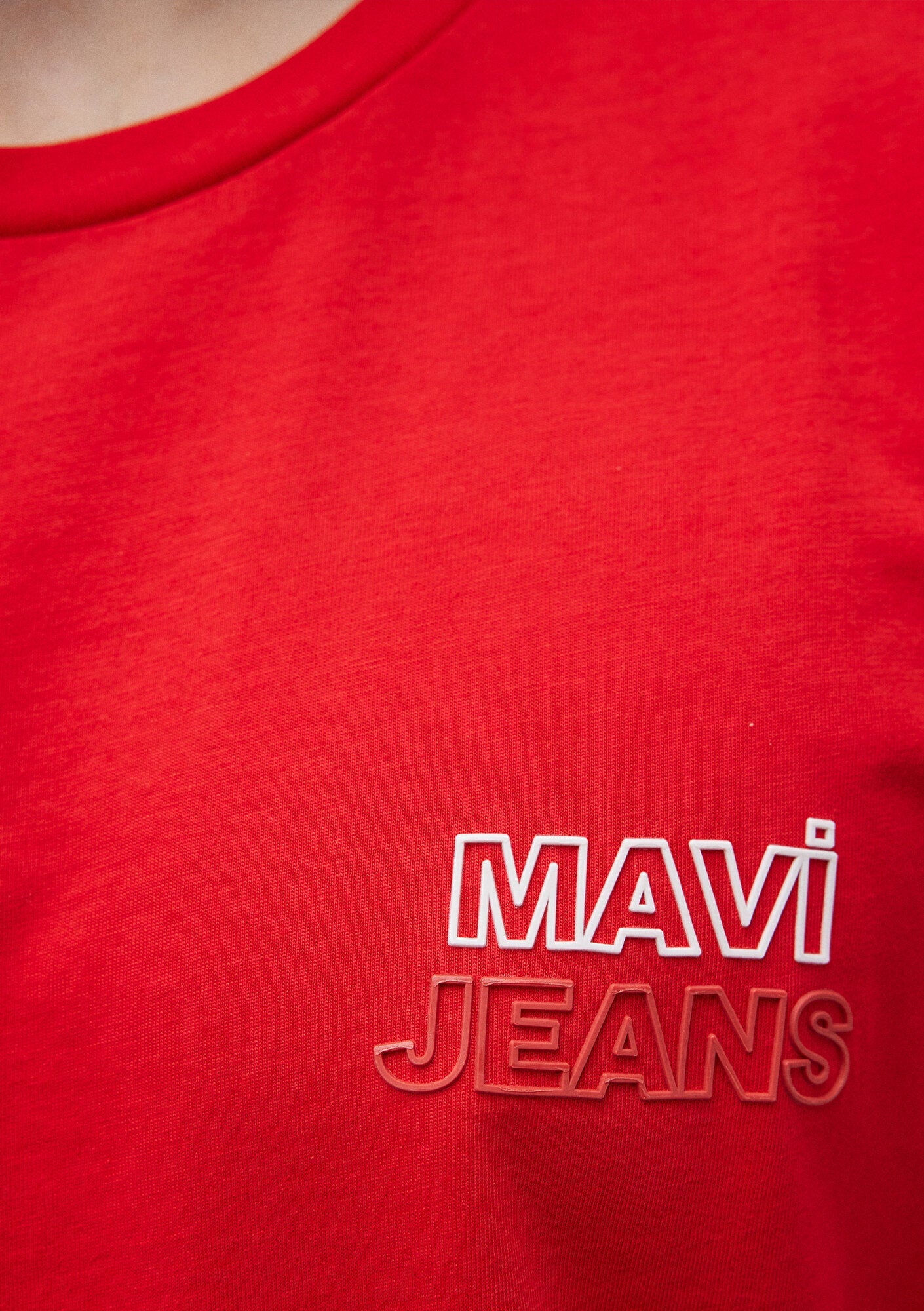 Mavi Jeans Printed Red T-Shirt