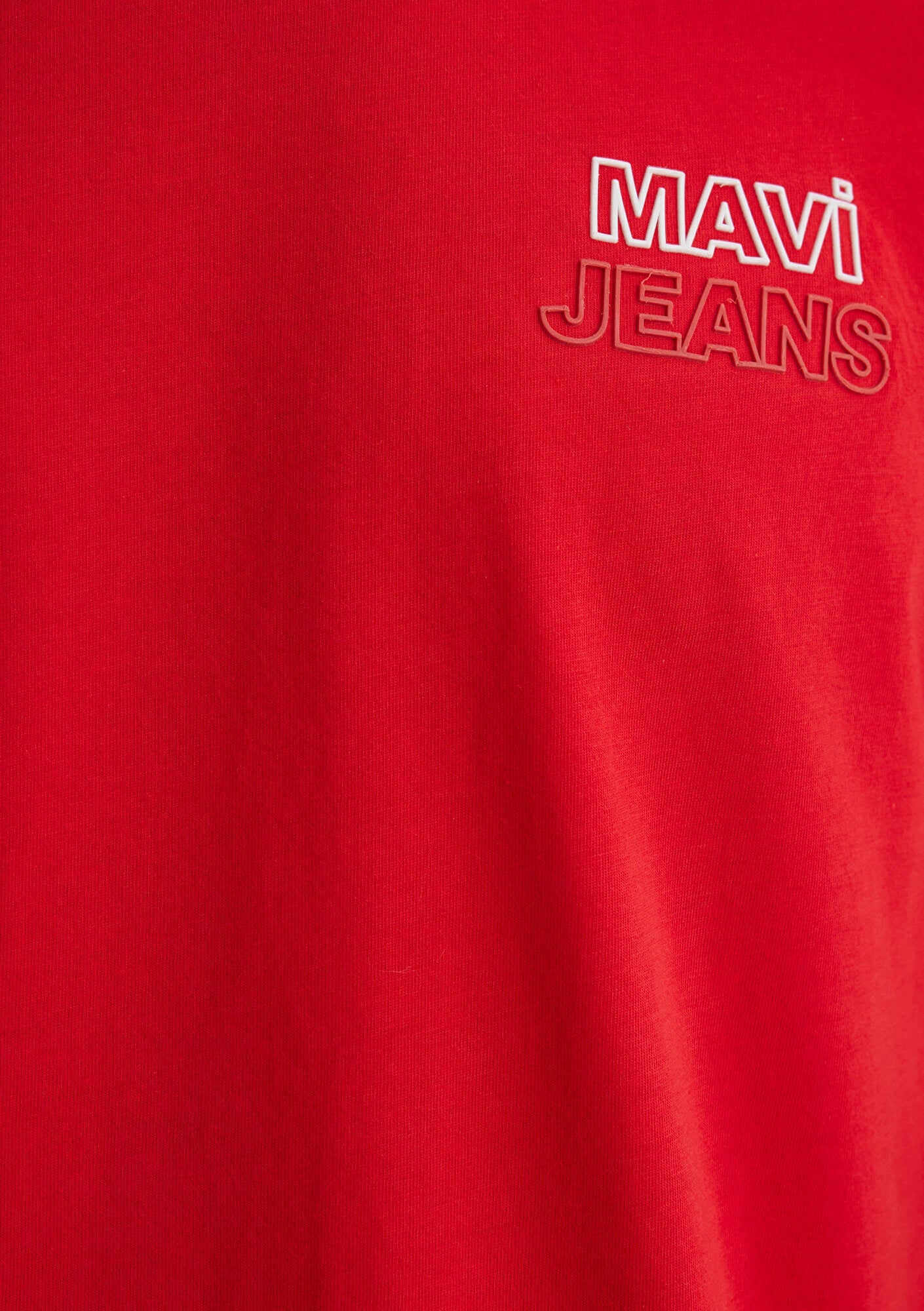 Mavi Jeans Printed Red T-Shirt