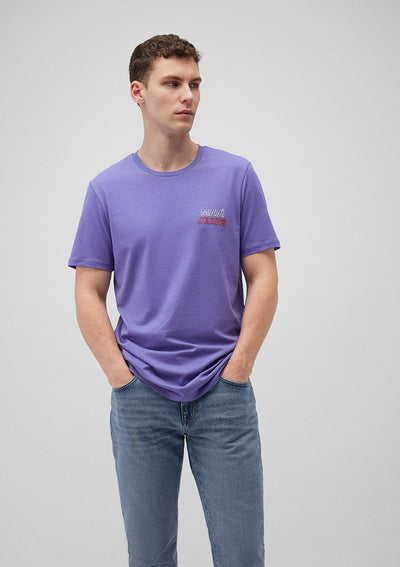 Mavi Jeans Printed Purple T-Shirt