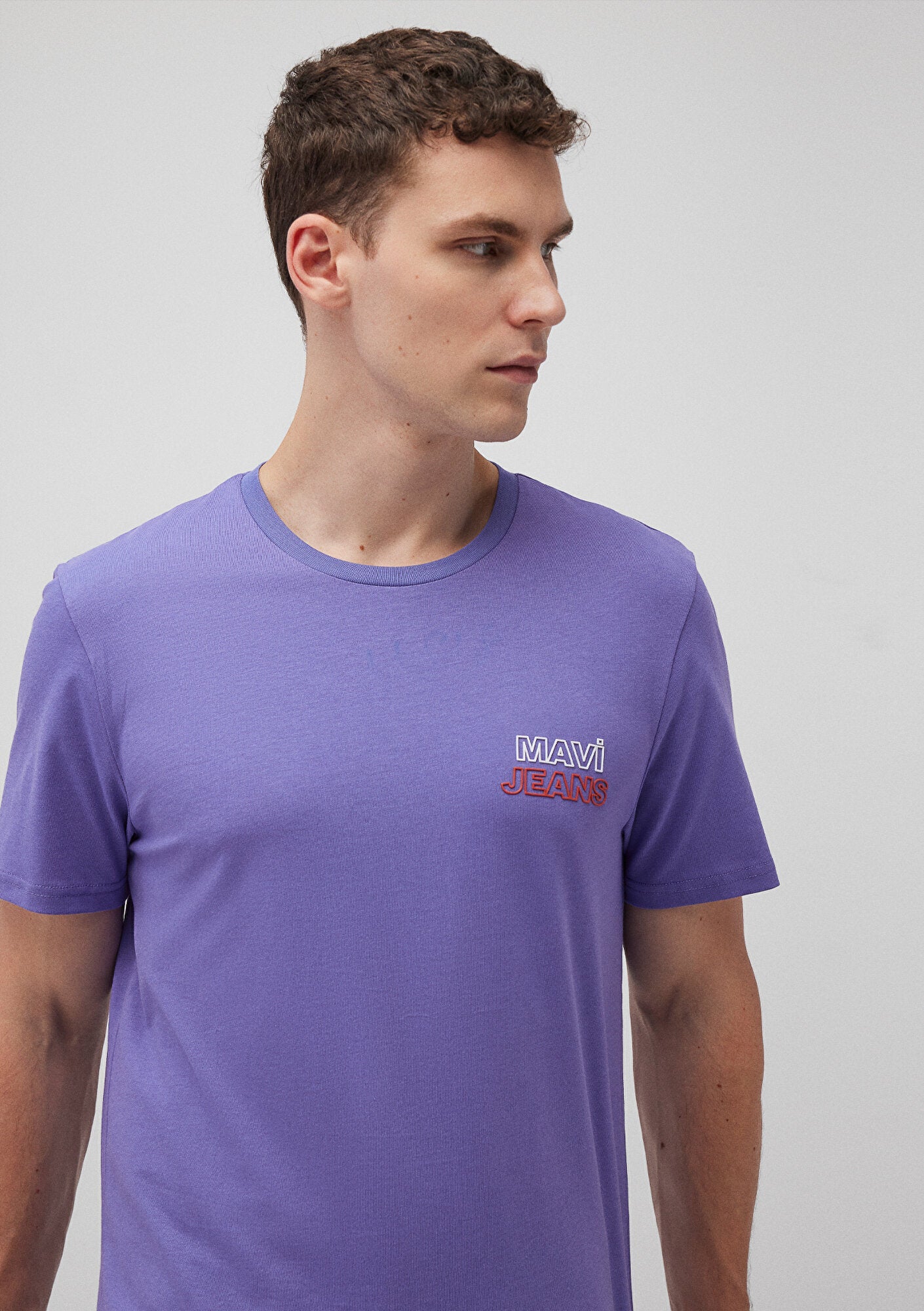 Mavi Jeans Printed Purple T-Shirt