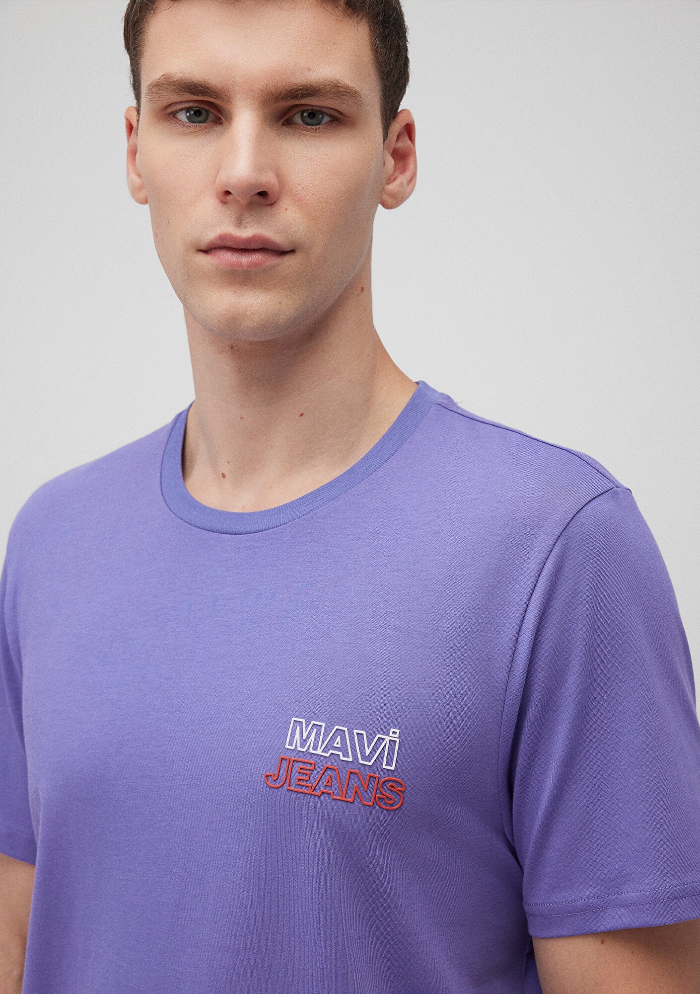 Mavi Jeans Printed Purple T-Shirt