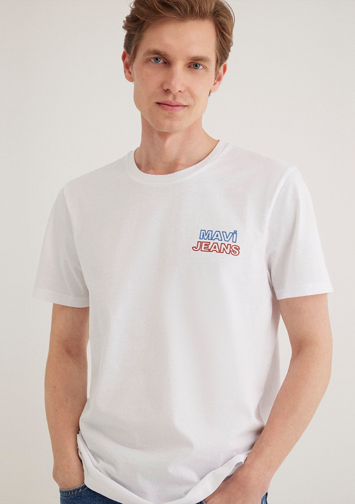 Mavi Jeans Printed White T-Shirt