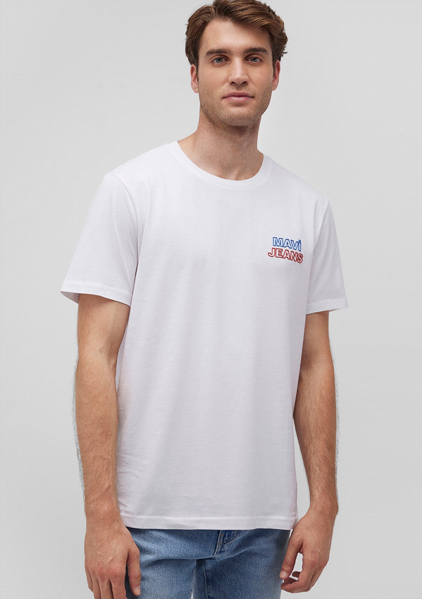 Mavi Jeans Printed White T-Shirt