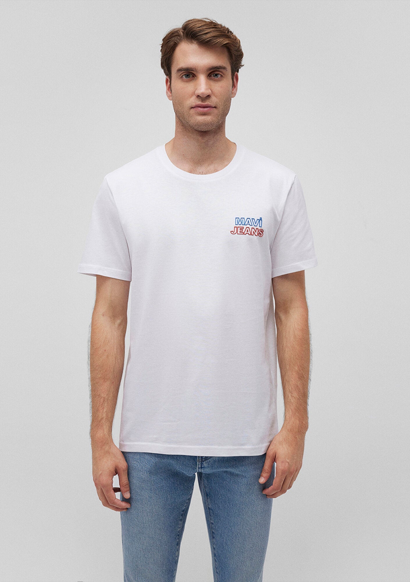 Mavi Jeans Printed White T-Shirt