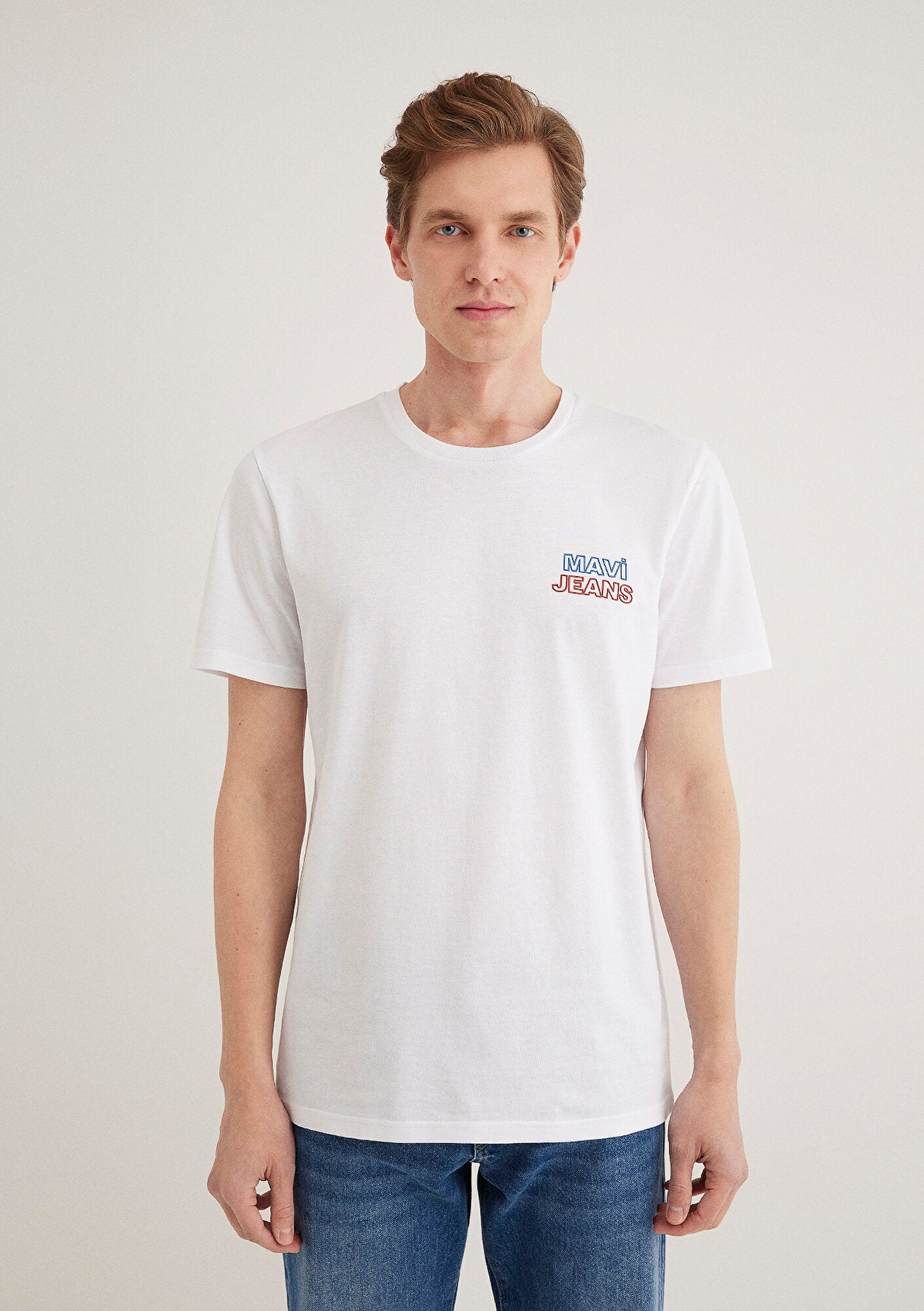 Mavi Jeans Printed White T-Shirt