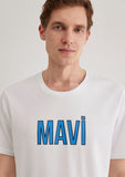 Mavi Logo Printed White Tee