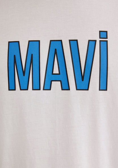 Mavi Logo Printed White Tee