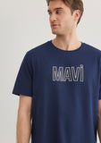 Mavi Logo Printed Navy T-Shirt