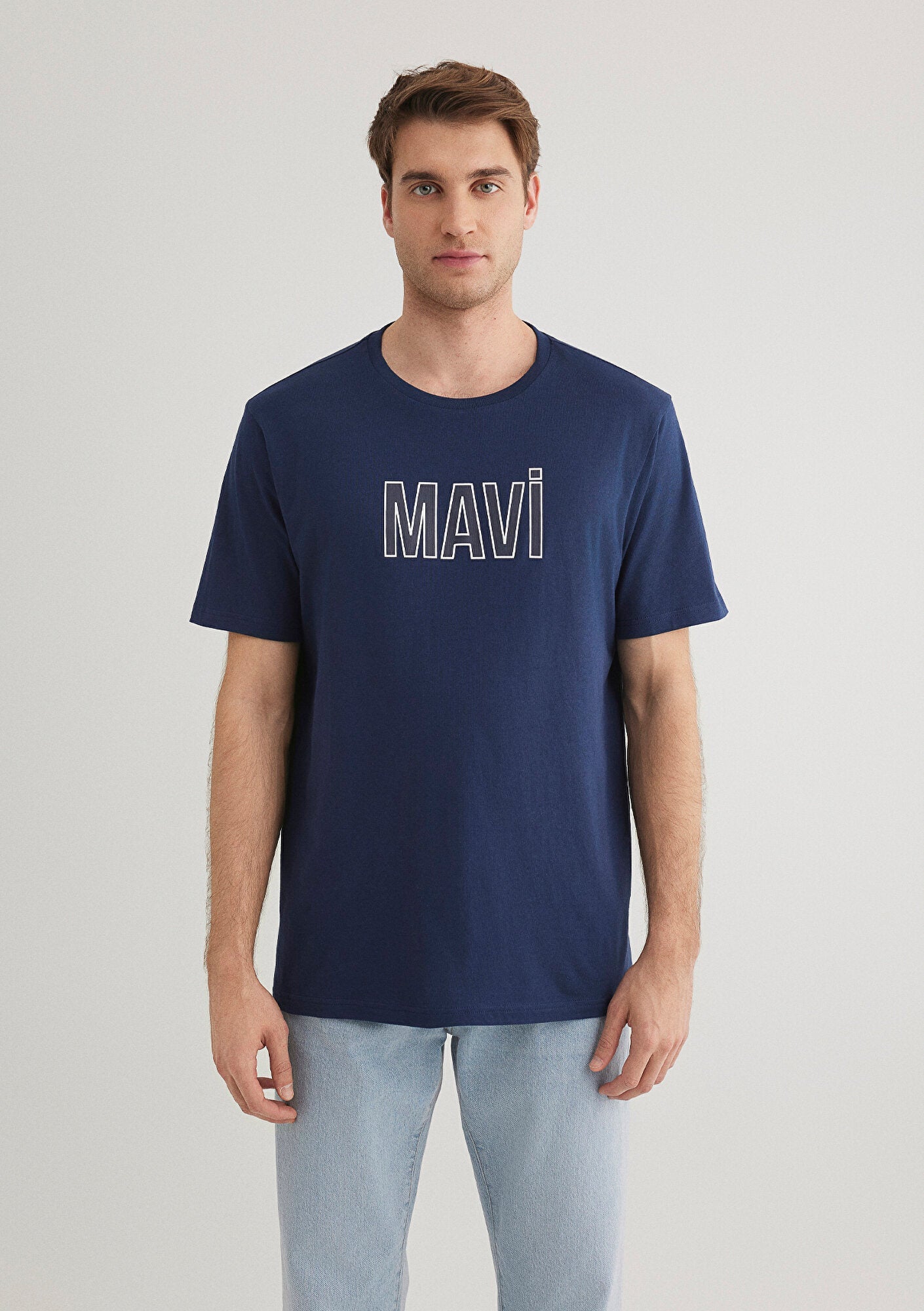 Mavi Logo Printed Navy T-Shirt