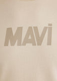 Mavi Logo Printed Beige T-Shirt