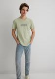 Mavi Logo Printed Green T-Shirt