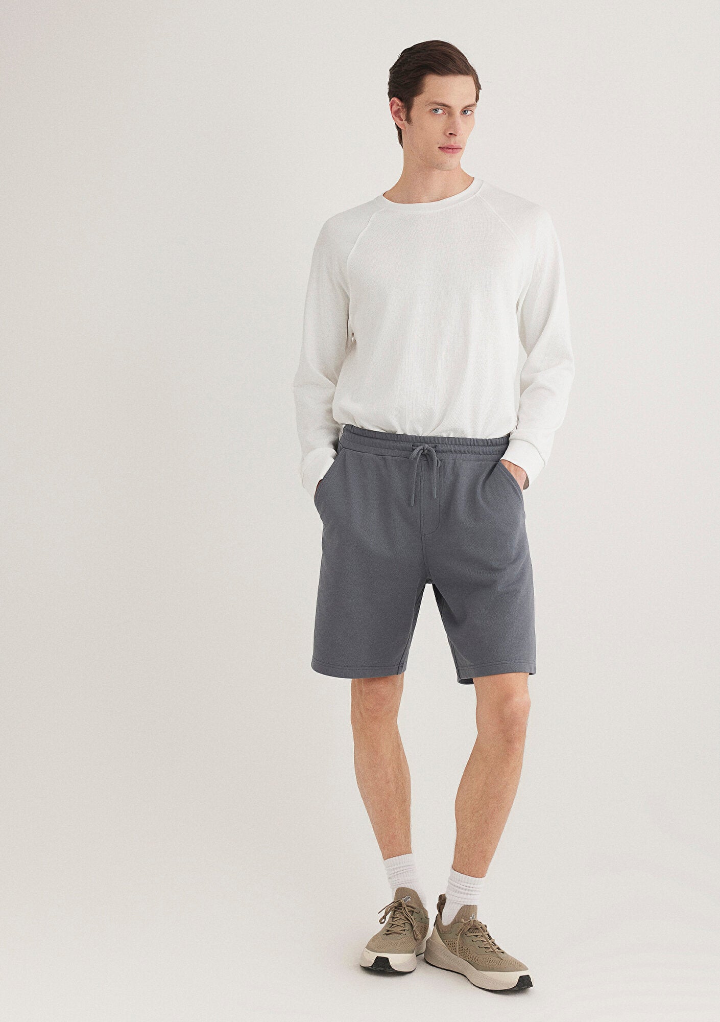 Dark Gray Basic Shorts