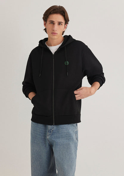 Zip Black Sweatshirt