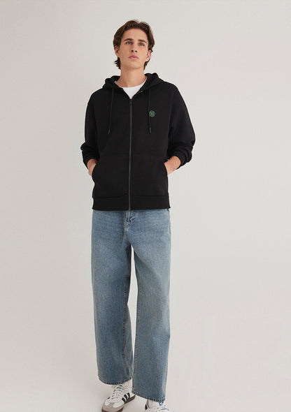Zip Black Sweatshirt