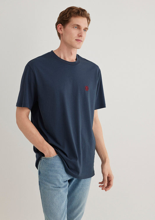 Mavi Logo Printed Navy T-Shirt