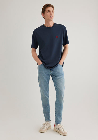 Mavi Logo Printed Navy T-Shirt