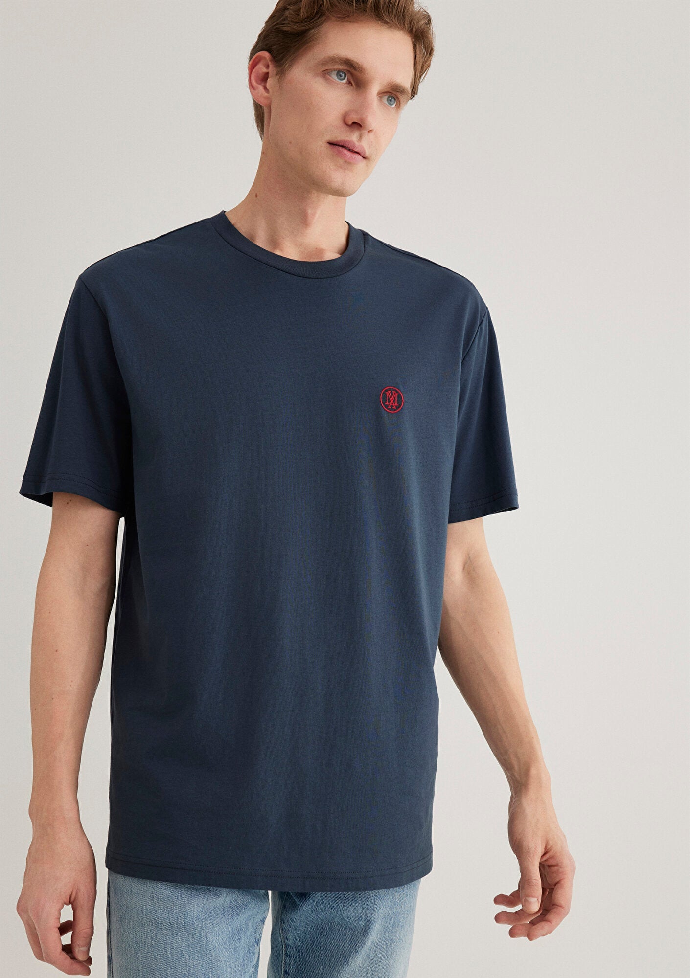 Mavi Logo Printed Navy T-Shirt