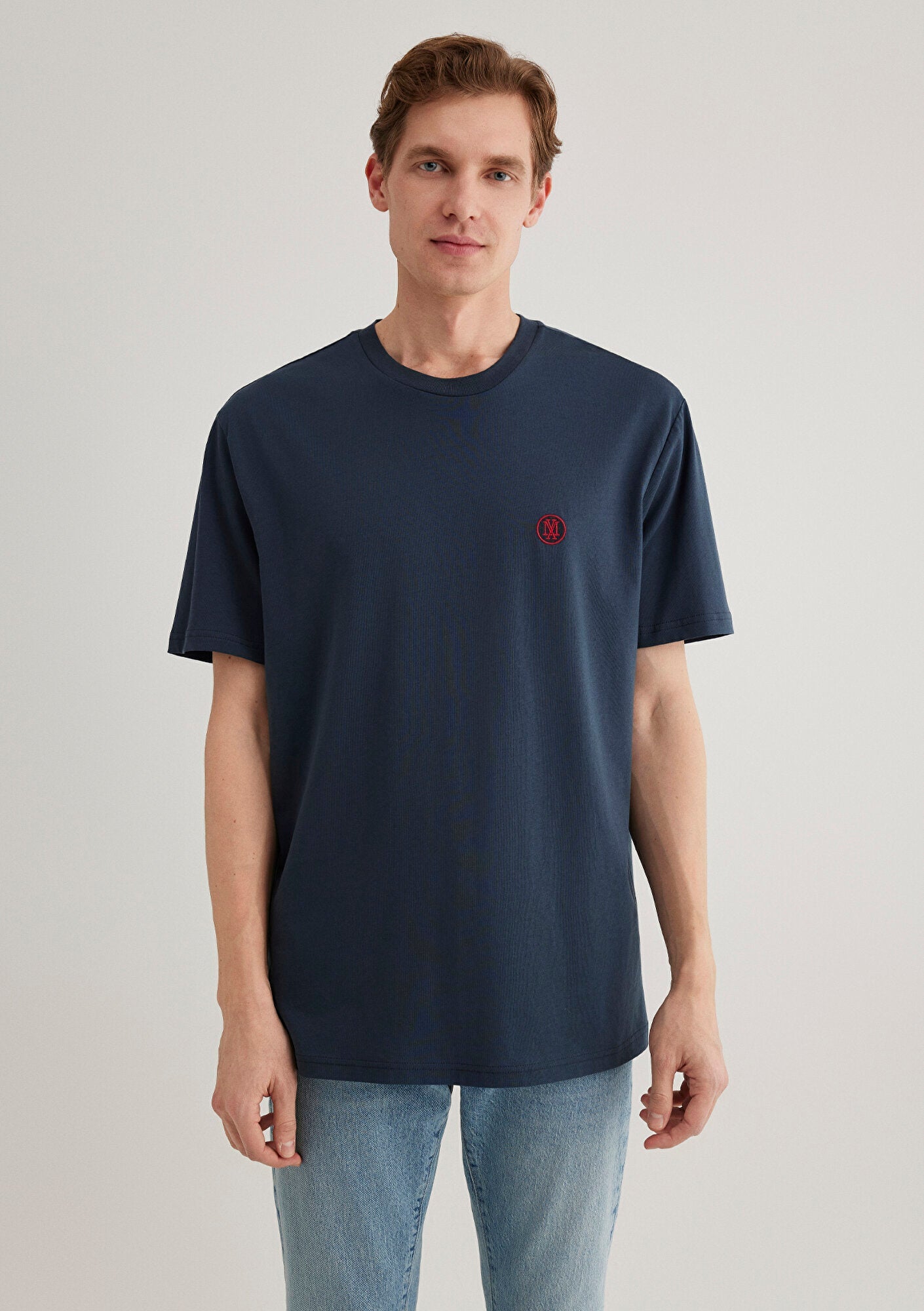Mavi Logo Printed Navy T-Shirt