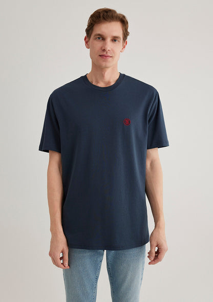 Mavi Logo Printed Navy T-Shirt