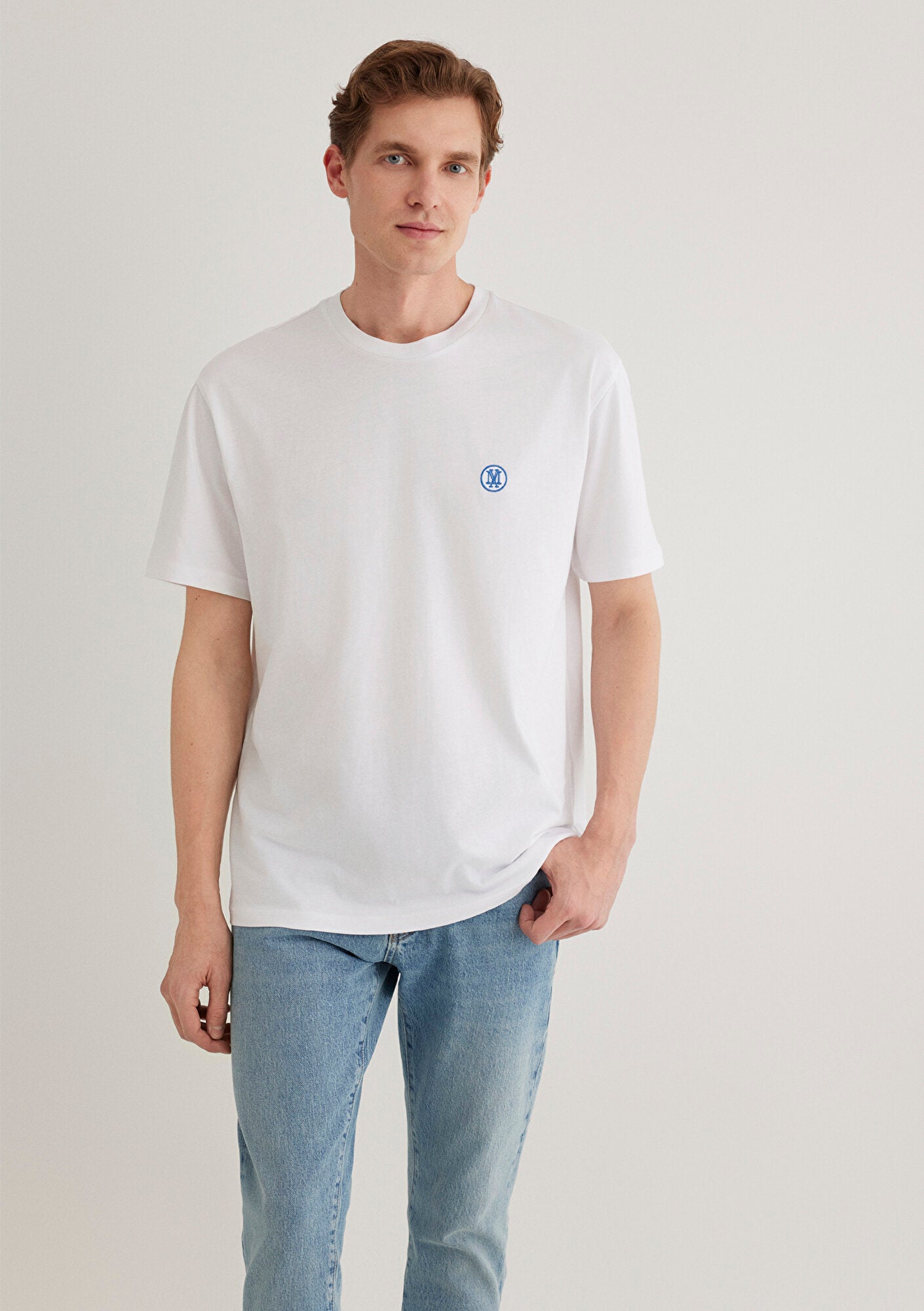 Mavi Logo Printed White T-Shirt