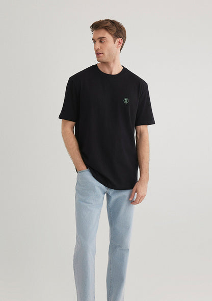 Mavi Logo Printed Black T-Shirt