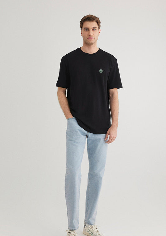 Mavi Logo Printed Black T-Shirt