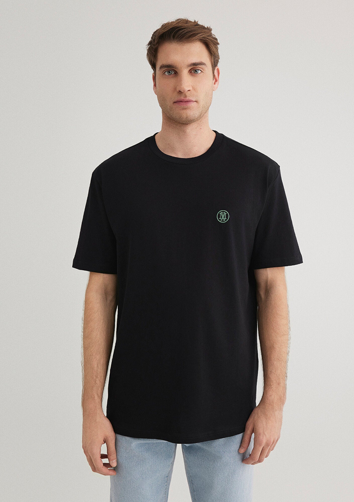 Mavi Logo Printed Black T-Shirt