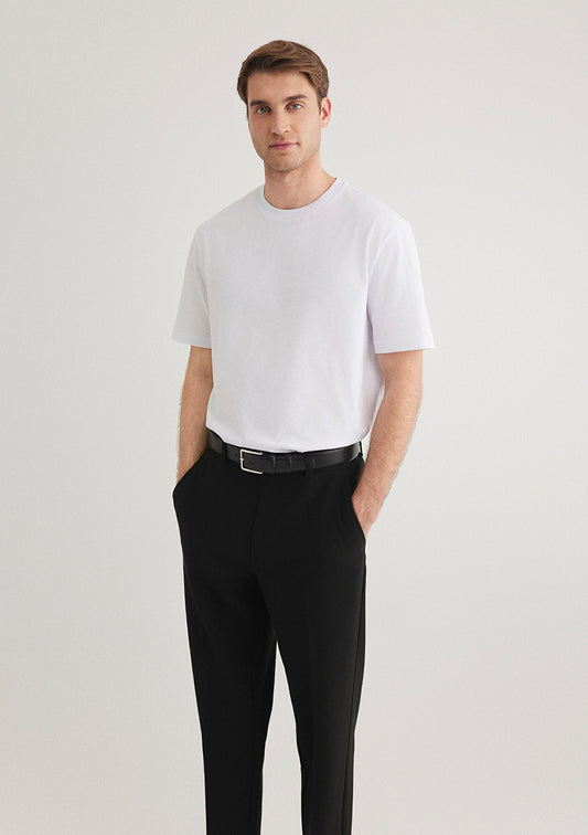 Crew Neck White Basic T-Shirt