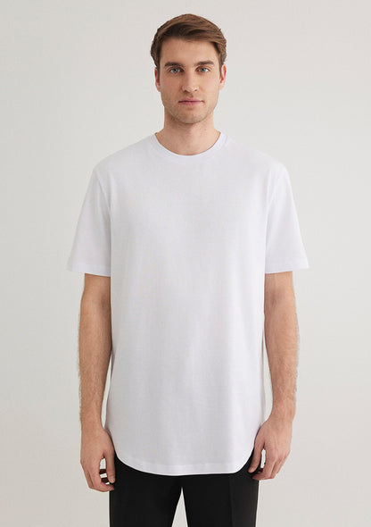 Crew Neck White Basic T-Shirt