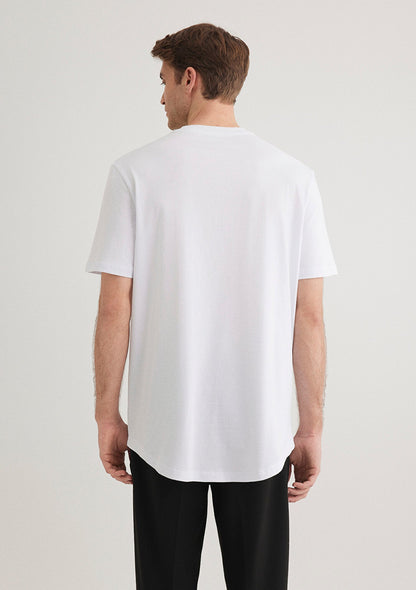 Crew Neck White Basic T-Shirt