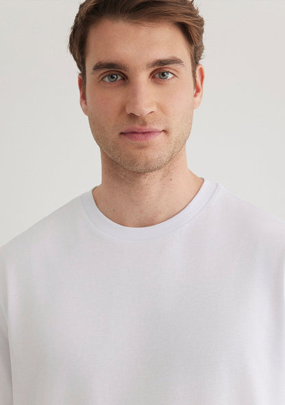 Crew Neck White Basic T-Shirt