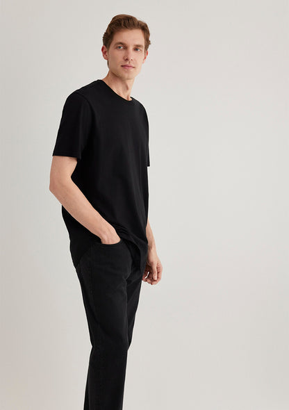 Crew Neck Black Basic T-Shirt